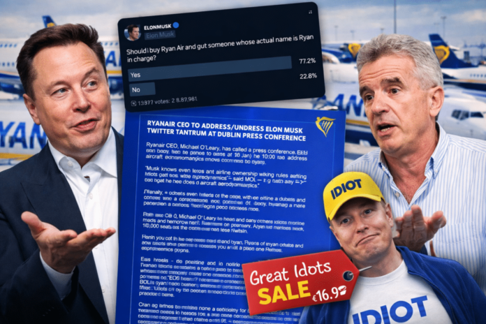Илон Мъск в словесен сблъсък с Ryanair, авиокомпанията отвръща с Илон Мъск в словесен сблъсък с Ryanair, авиокомпанията отвръща с ироничен коментар